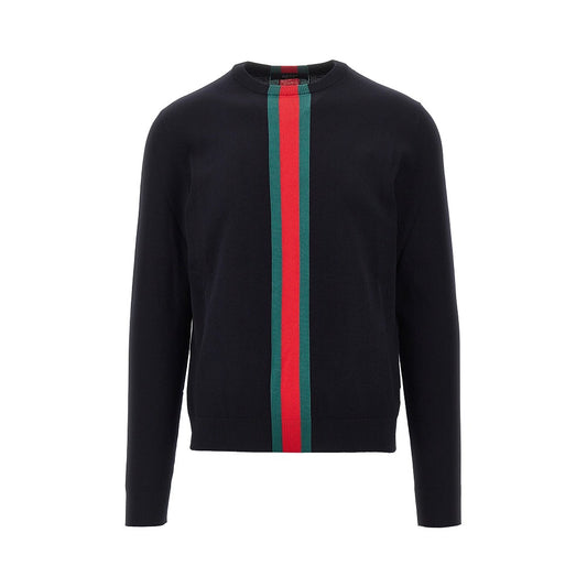 GUCCI Knitted sweater with Web Ribbon