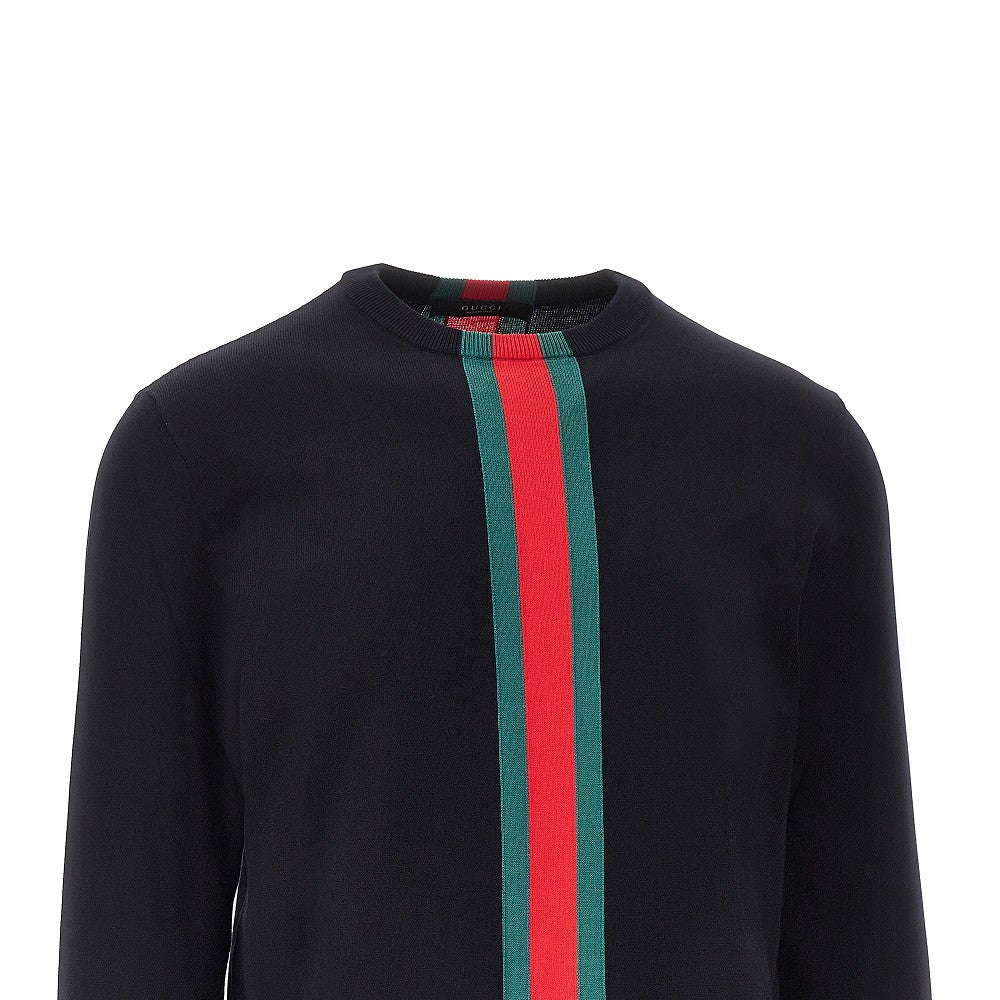 GUCCI Knitted sweater with Web Ribbon
