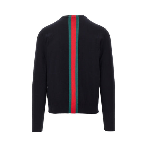 GUCCI Knitted sweater with Web Ribbon