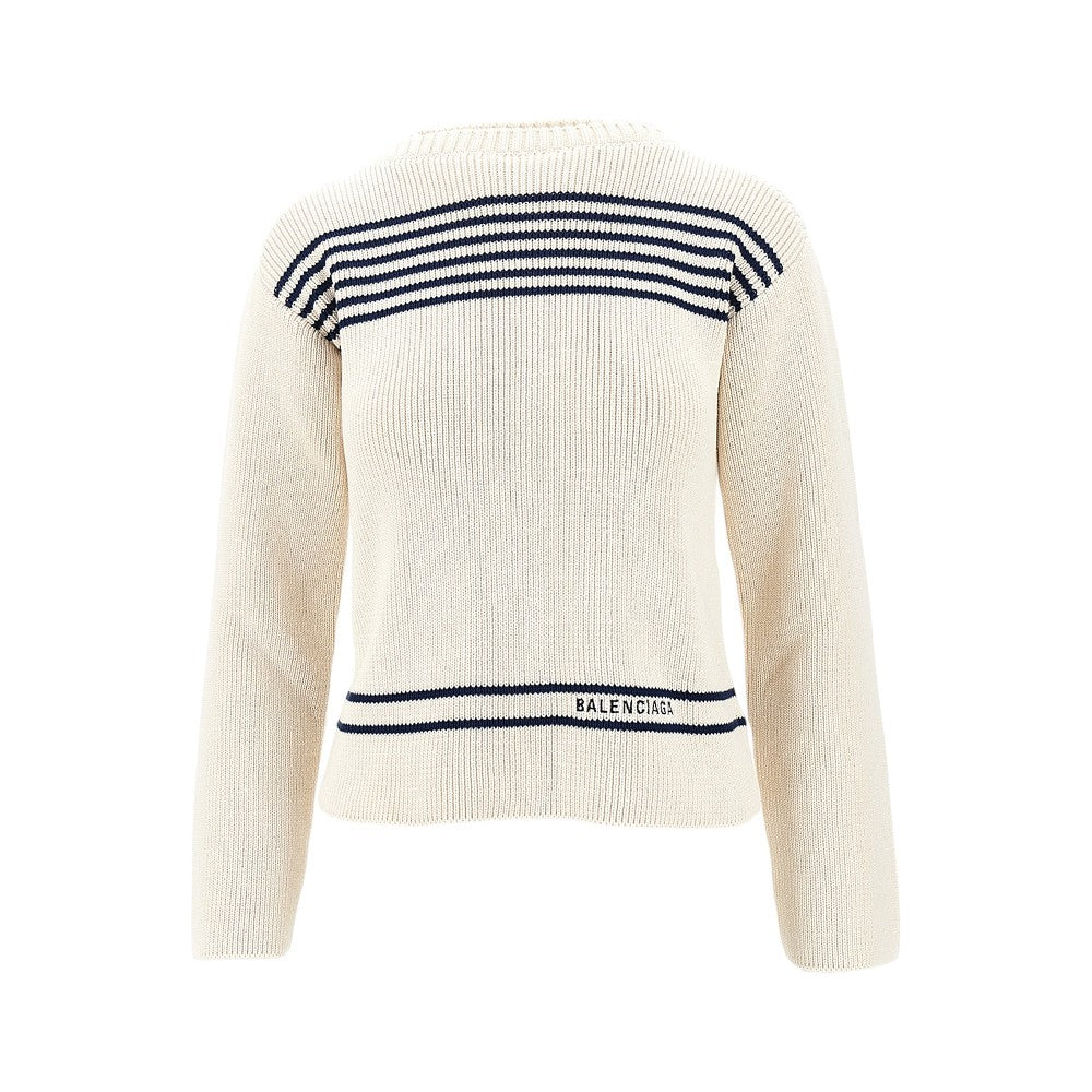 BALENCIAGA Boat-neck cotton sweater