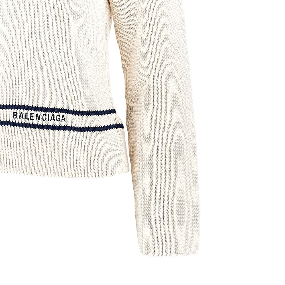 BALENCIAGA Boat-neck cotton sweater
