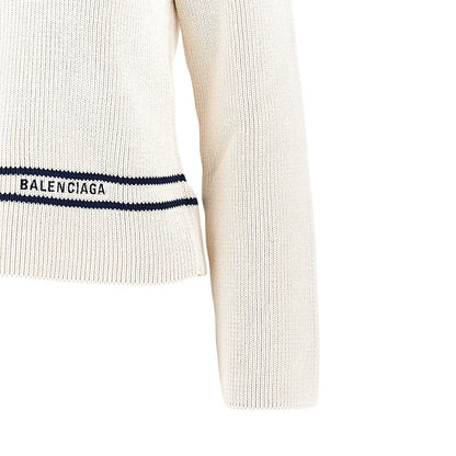 BALENCIAGA Boat-neck cotton sweater