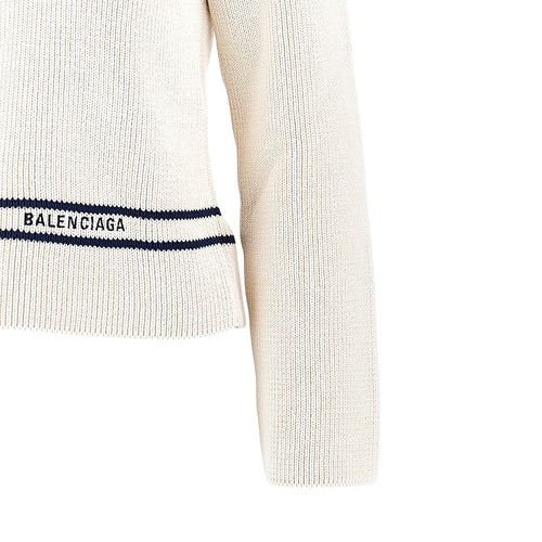 BALENCIAGA Boat-neck cotton sweater