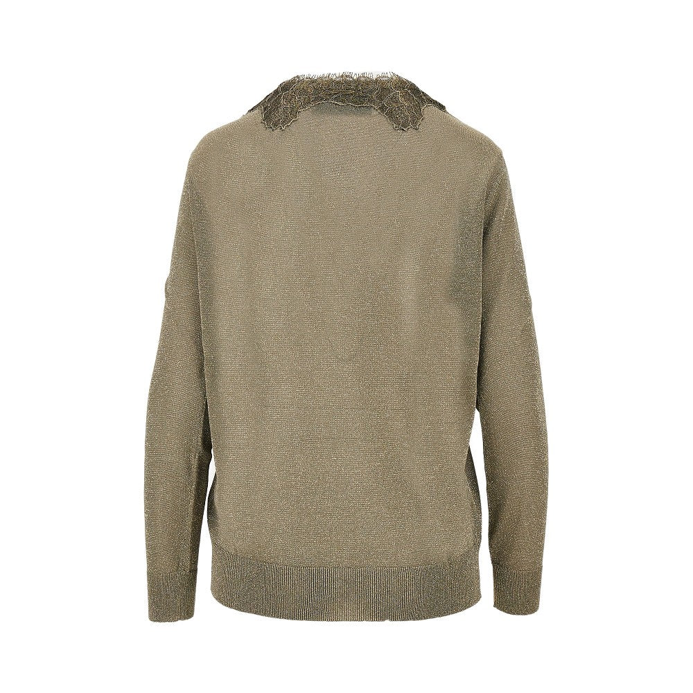 VALENTINO Lurex sweater with lace