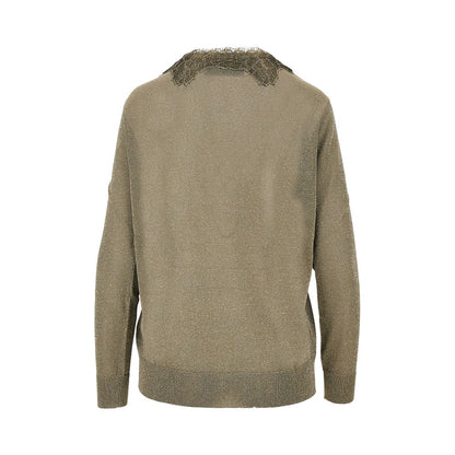 VALENTINO Lurex sweater with lace