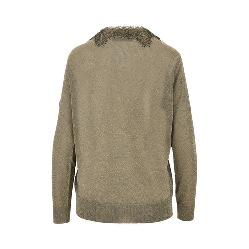VALENTINO Lurex sweater with lace