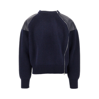 BOTTEGA VENETA English Rib sweater with nappa details