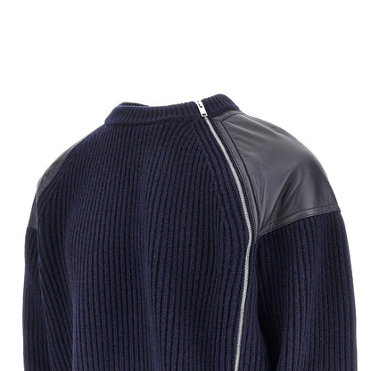 BOTTEGA VENETA English Rib sweater with nappa details