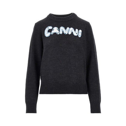 Ganni Cotton and wool-blend sweater