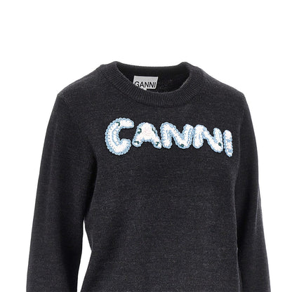 Ganni Cotton and wool-blend sweater