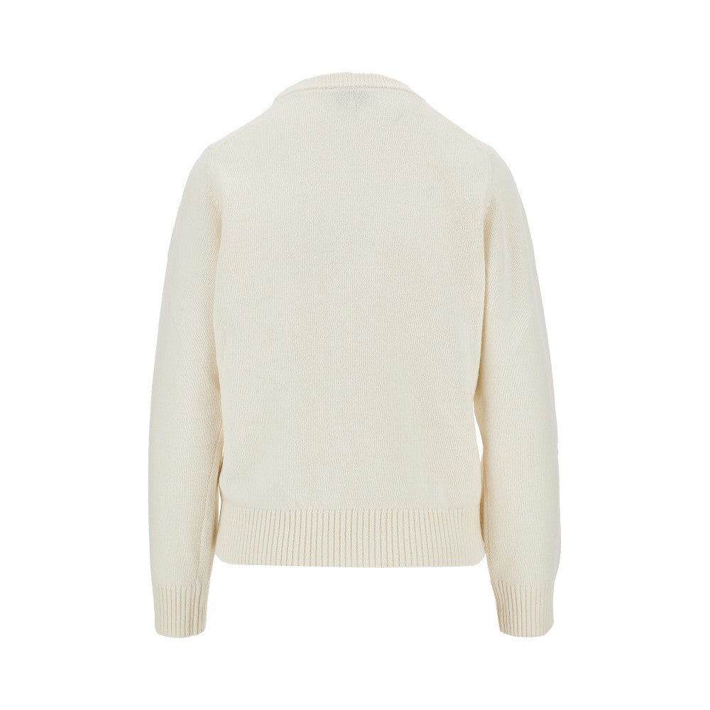 Ganni 'Raspberries' wool-blend sweater