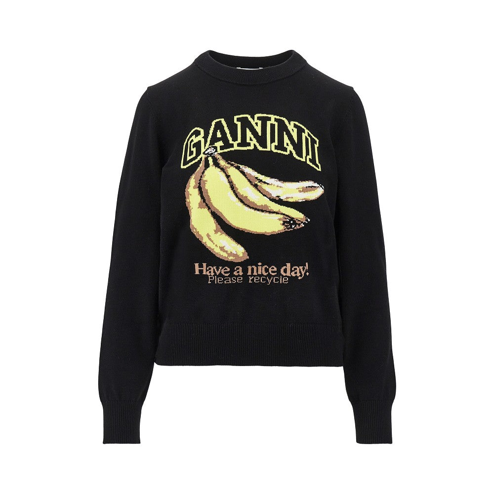 Ganni Cotton knitting 'Banana' sweater