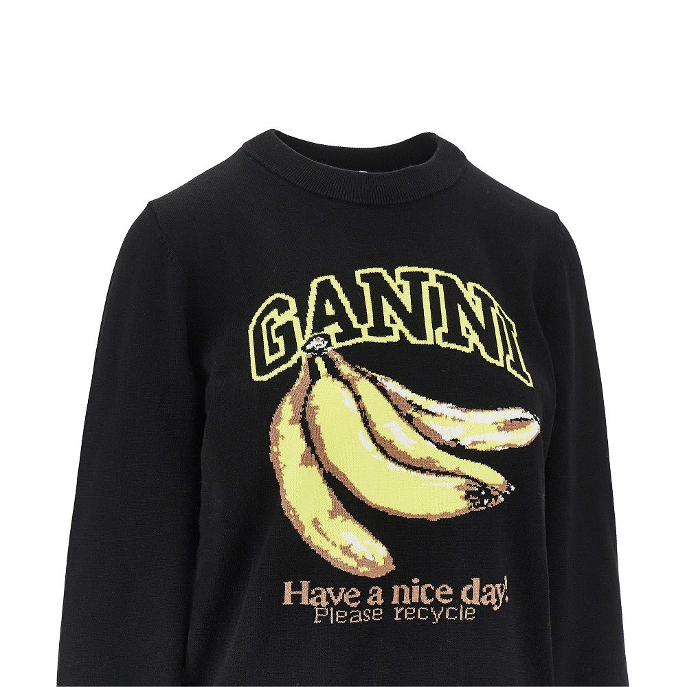 Ganni Cotton knitting 'Banana' sweater