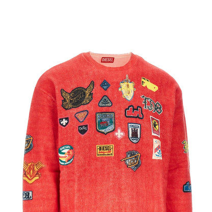 DIESEL Printed patches wool sweater