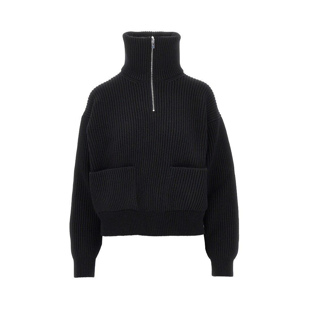 ALAIA Wool and cashmere Trucker sweater