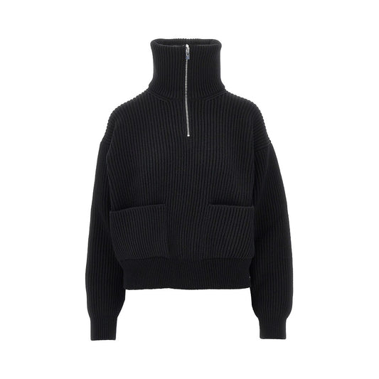 ALAIA Wool and cashmere Trucker sweater