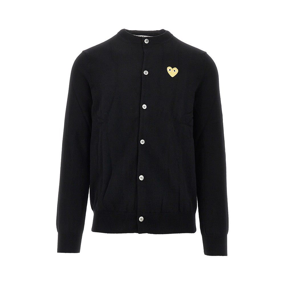 Comme des Garçons PLAY Wool cardigan with Heart patch