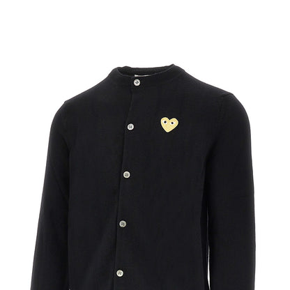 Comme des Garçons PLAY Wool cardigan with Heart patch