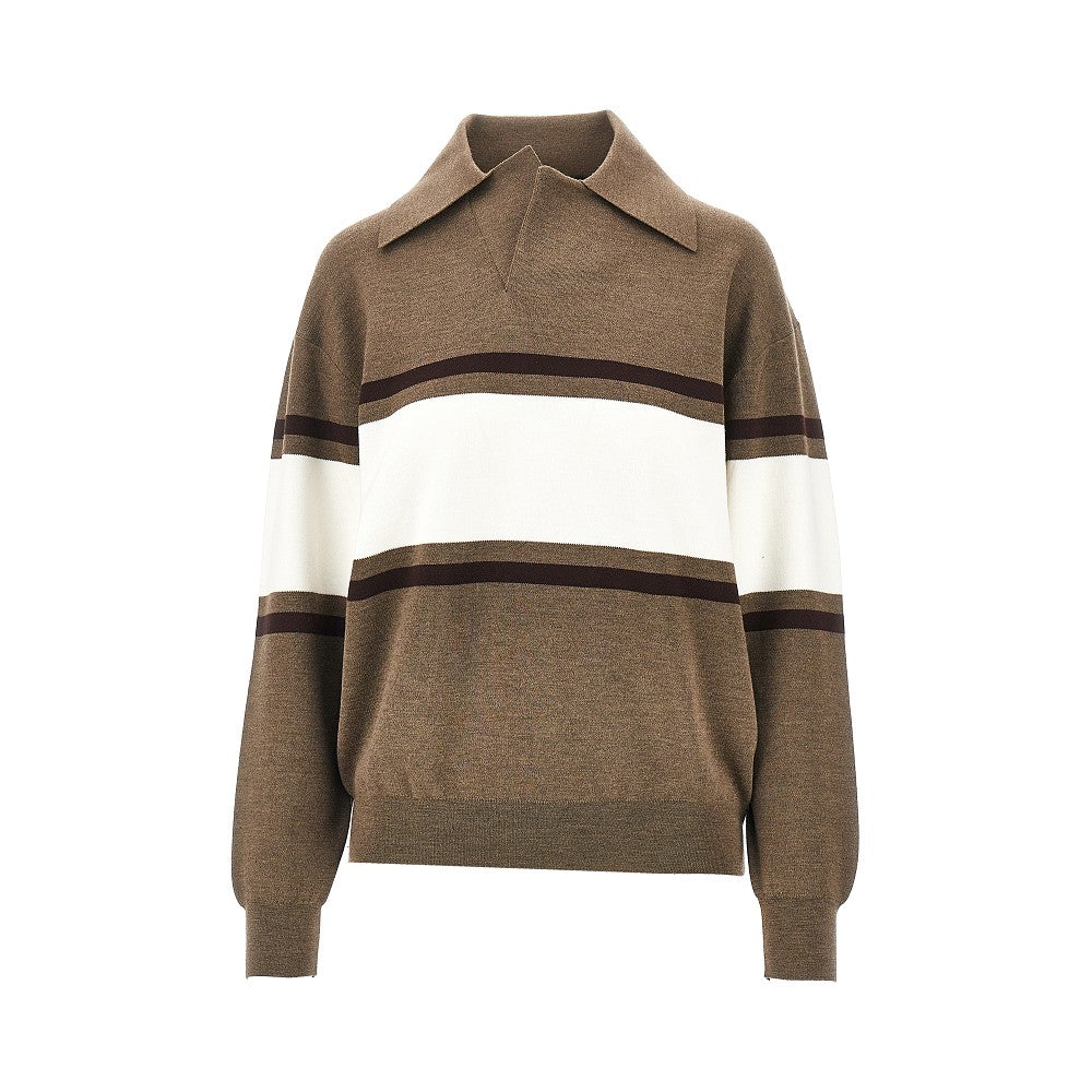Phoebe Philo Wool open polo sweater