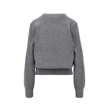 AMI Ami de Coeur embroidery crewneck sweater