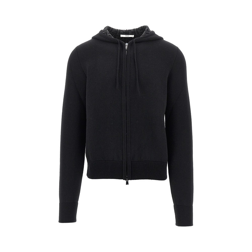 Fendi Full-zip knitted hoodie