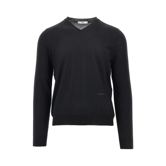 FENDI V-neck wool sweater