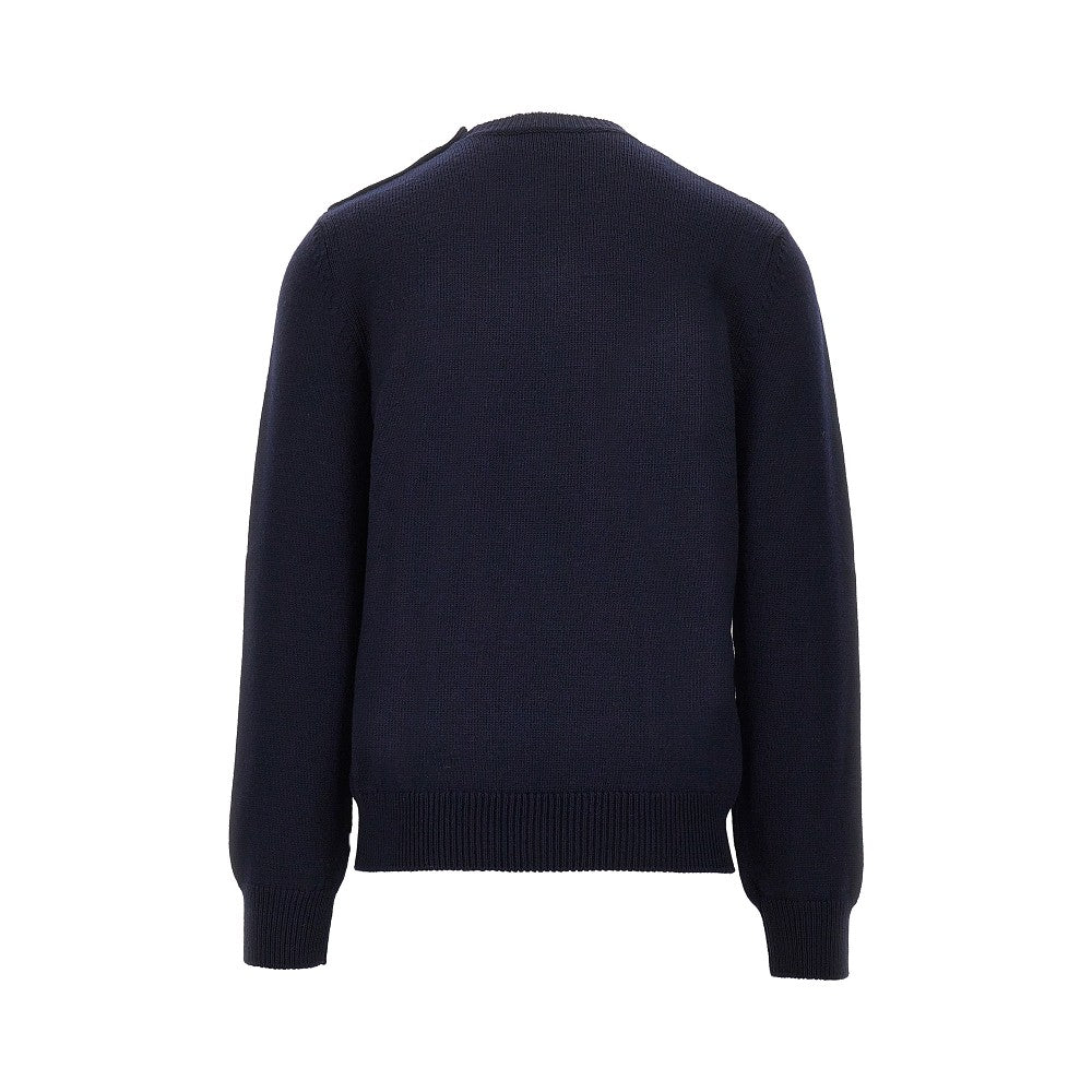 DOLCE&GABBANA Wool sweater with embroidered patch