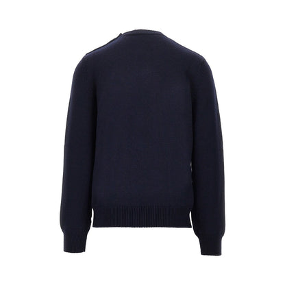 DOLCE&GABBANA Wool sweater with embroidered patch