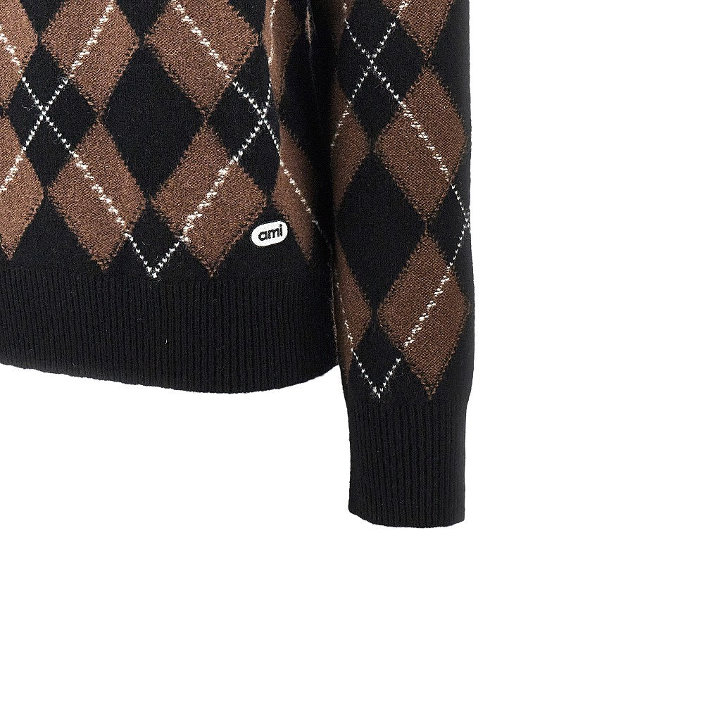 Ami Paris Argyle wool sweater