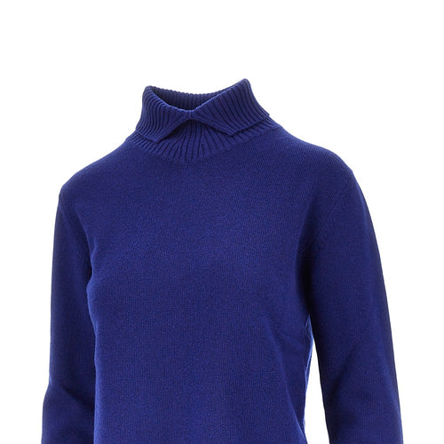 JIL SANDER Split collar wool sweater
