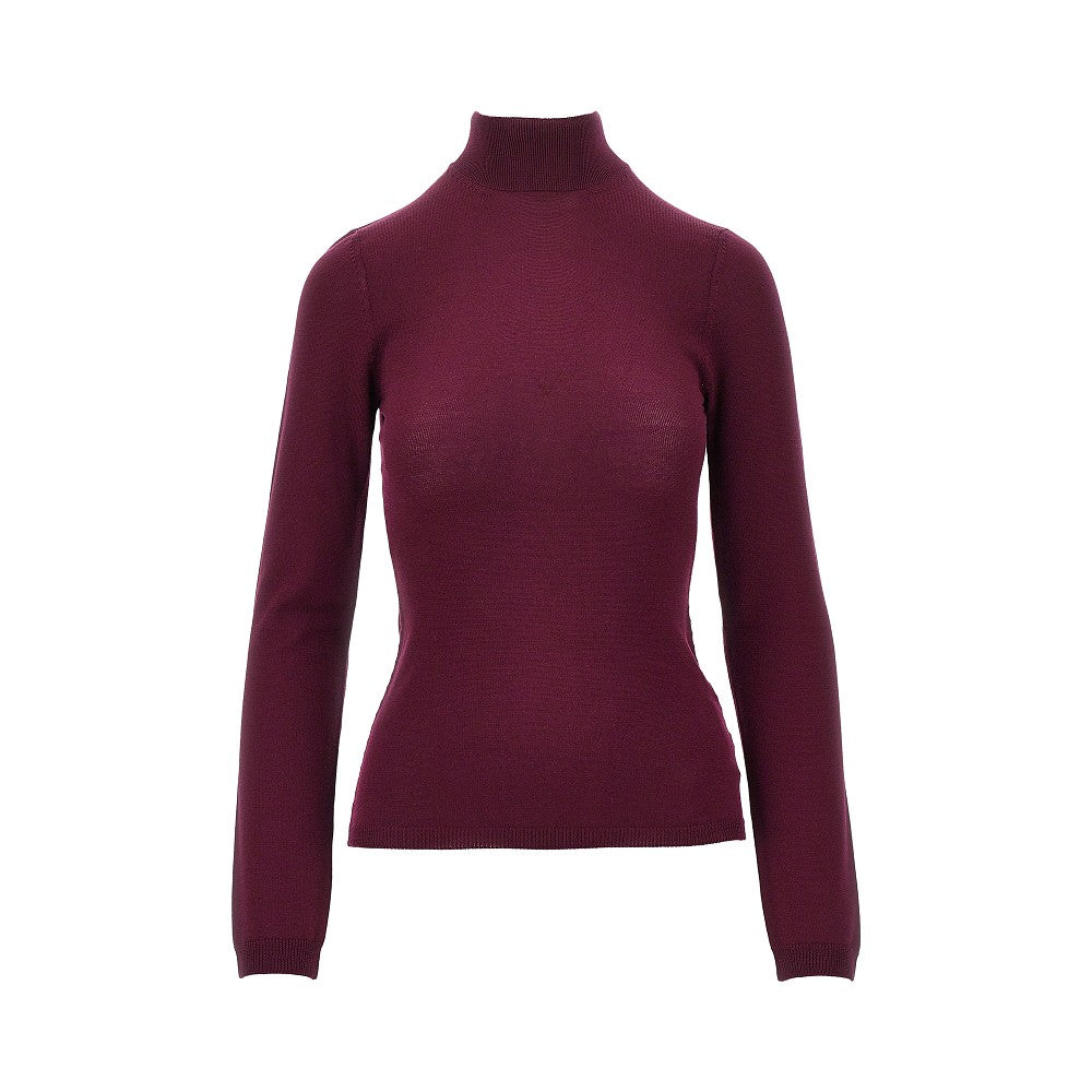 JIL SANDER Wool sweater with back slash