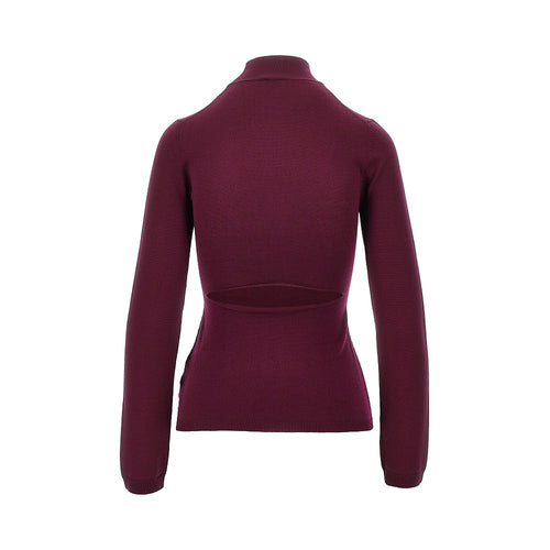 JIL SANDER Wool sweater with back slash