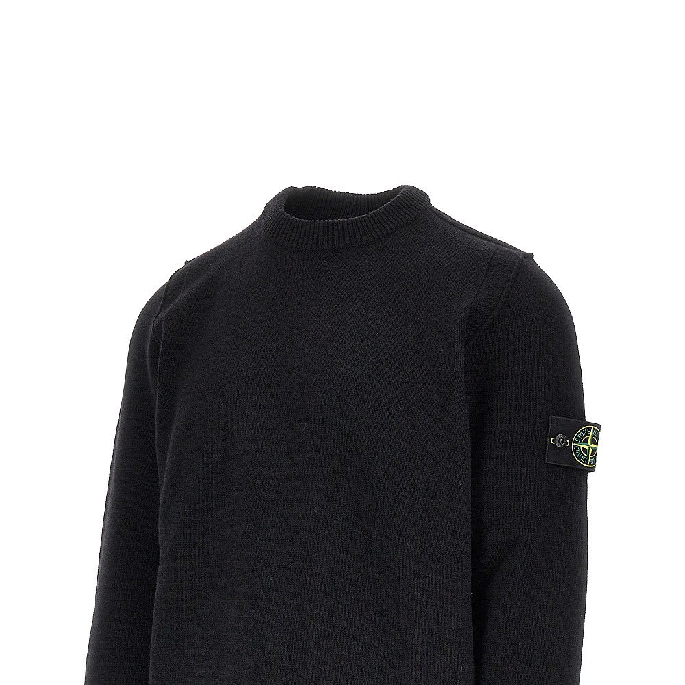 STONE ISLAND Knitted sweater with Logo Badge