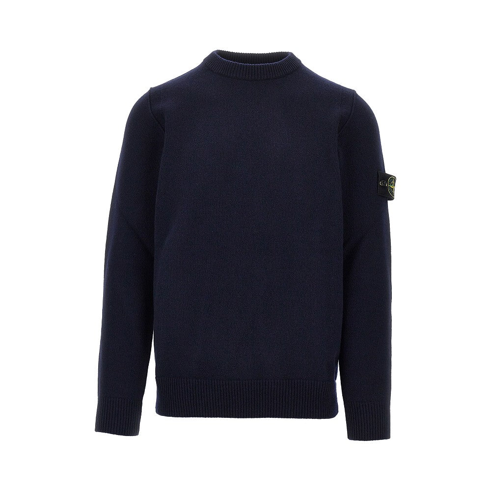 STONE ISLAND Knitted sweater with Logo Badge