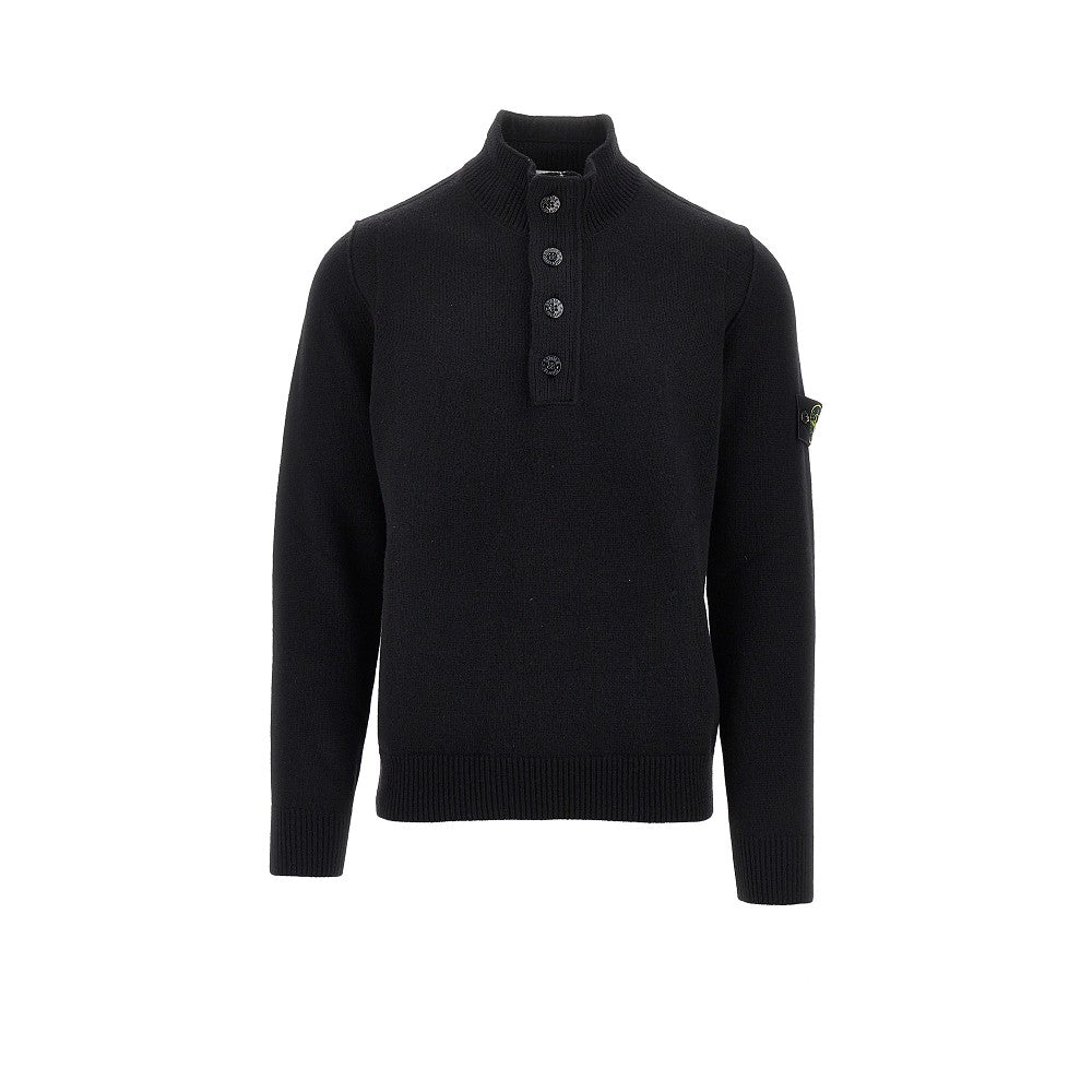 STONE ISLAND Knitted sweater with Logo Badge