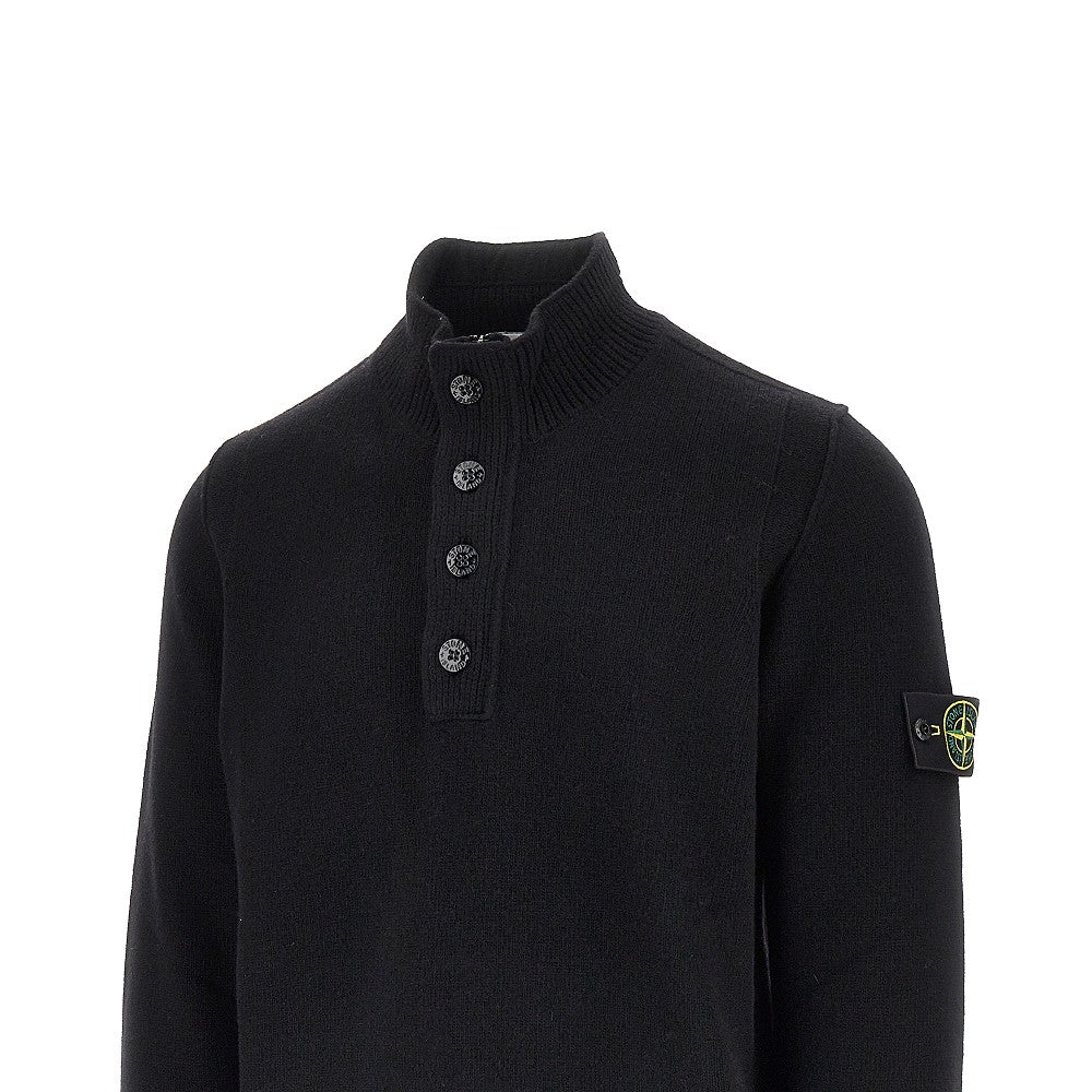 STONE ISLAND Knitted sweater with Logo Badge