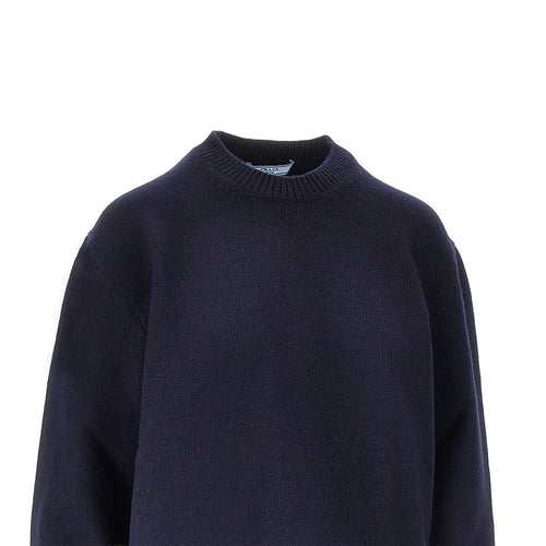 PRADA Wool sweater with leather patches