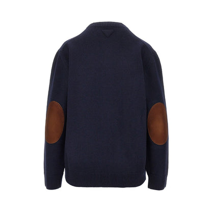 PRADA Wool sweater with leather patches