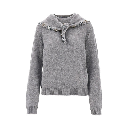 PRADA Pullover in cachemire con foulard