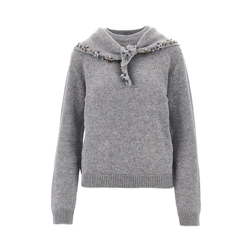 PRADA Pullover in cachemire con foulard