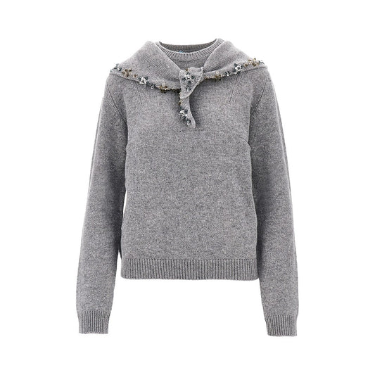 PRADA Pullover in cachemire con foulard