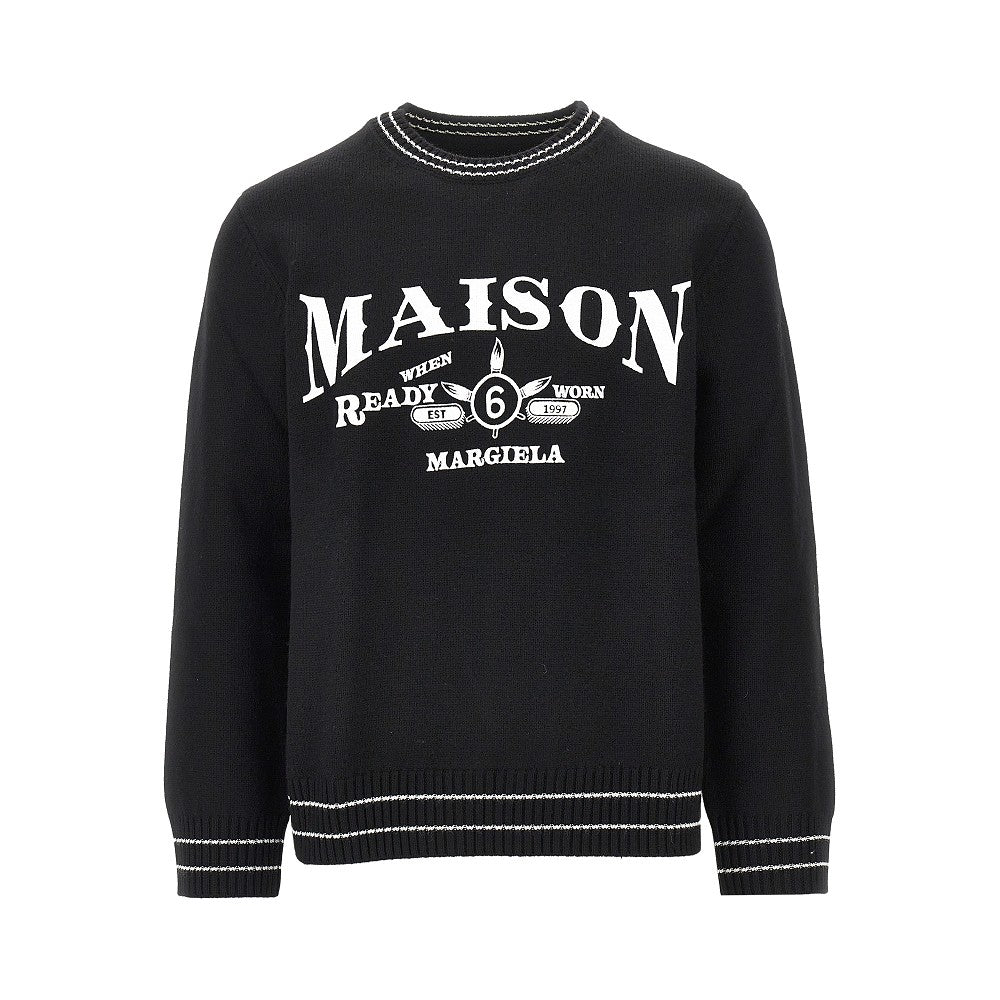 MM6 Maison Margiela 'Ready When Worn' embroidery sweater