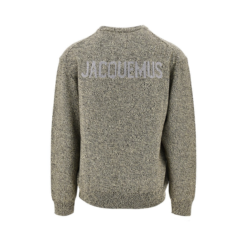 JACQUEMUS Merino wool sweater with logo intarsia
