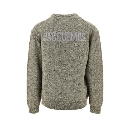 JACQUEMUS Merino wool sweater with logo intarsia