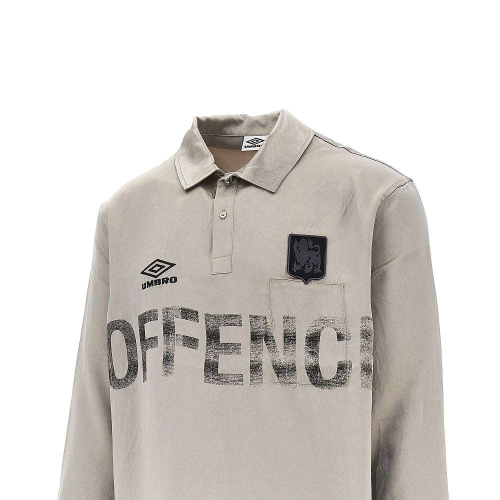 Umbro Satin shirt with logo embroidery and print