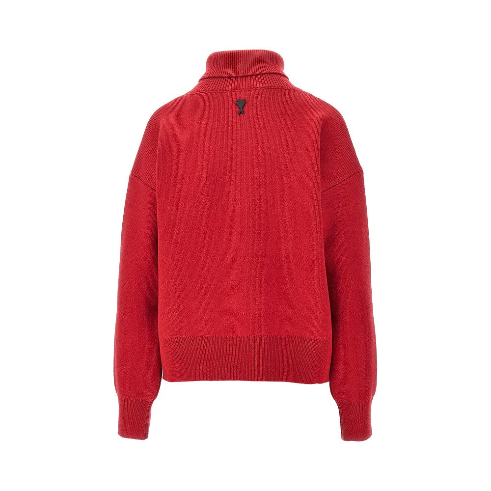 Ami Paris Buttoned high-neck wool sweater