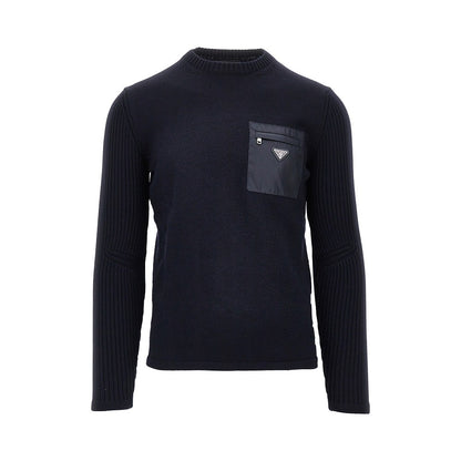 PRADA Wool sweater with Re-Nylon pocket