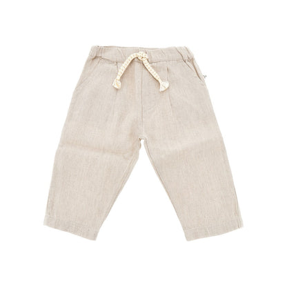 1 + in the Family Linen and cotton pants with darts