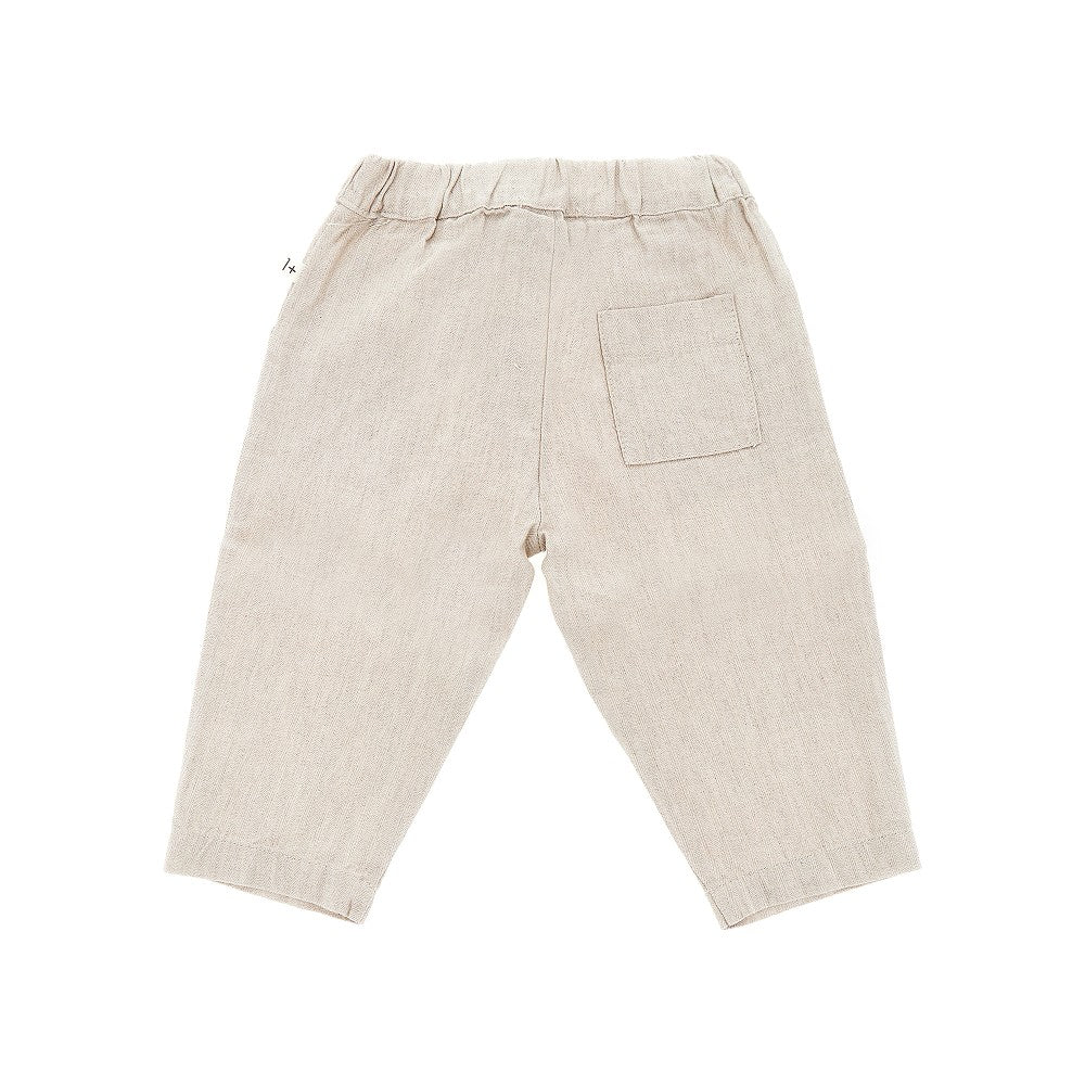 1 + in the Family Linen and cotton pants with darts