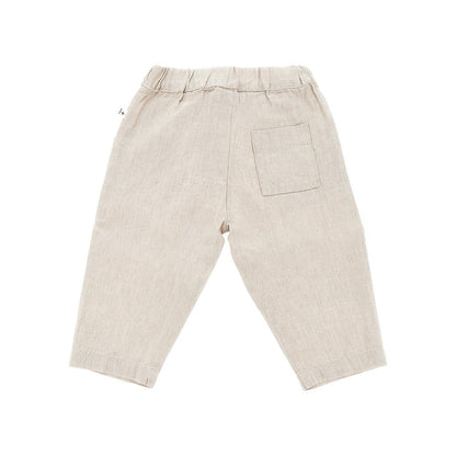 1 + in the Family Linen and cotton pants with darts